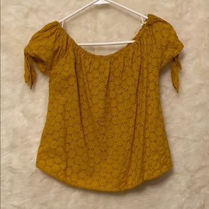 Off shoulder crop top